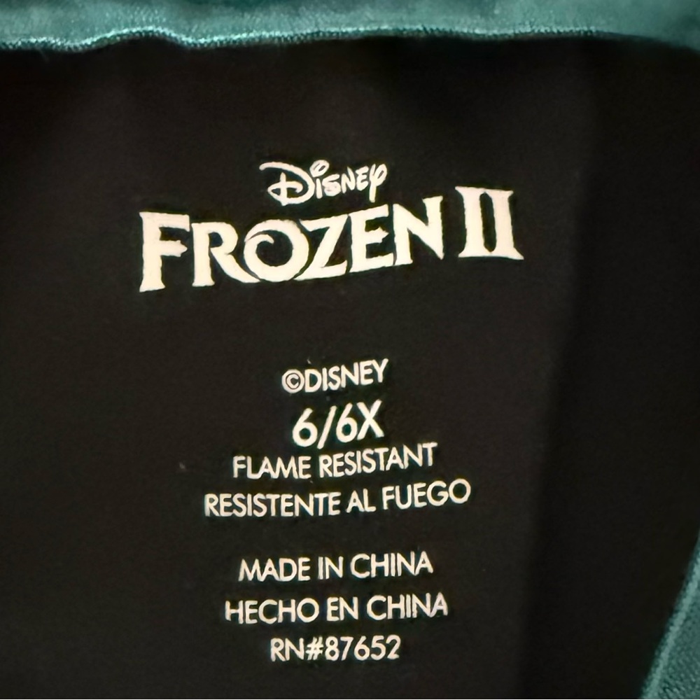 Disney Frozen II Teal and Black Dress - Picture 2 of 2